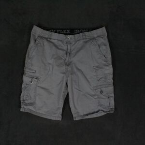 Iron Flex Cargo Shorts Mens 34 Utility Pockets Stretch Summer Comfort Casual